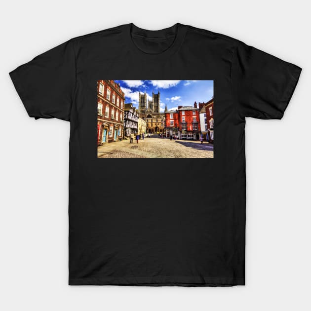 Lincoln Cathedral From Castle Square T-Shirt by tommysphotos